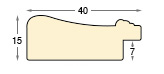 Profil pin lamelar pt. pass - Lățime 40 mm - cu decorațiuni aurii - Secțiune