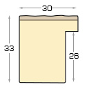 Profil de pin Lățime 30 mm Înălțime 33 - cafea espresso - Secțiune