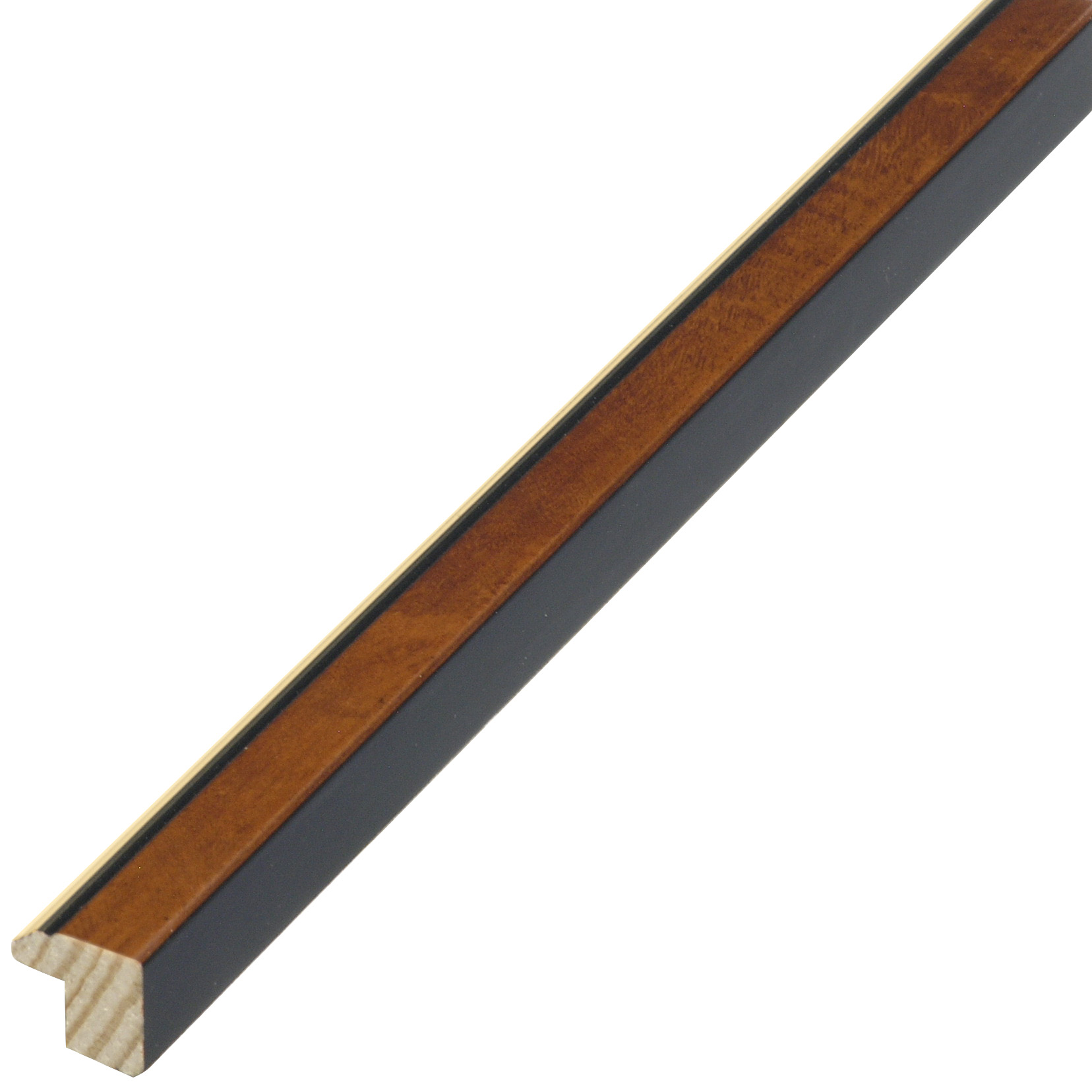 Profil radica Lățime 15 mm - finisaj mat maro cu fir auriu