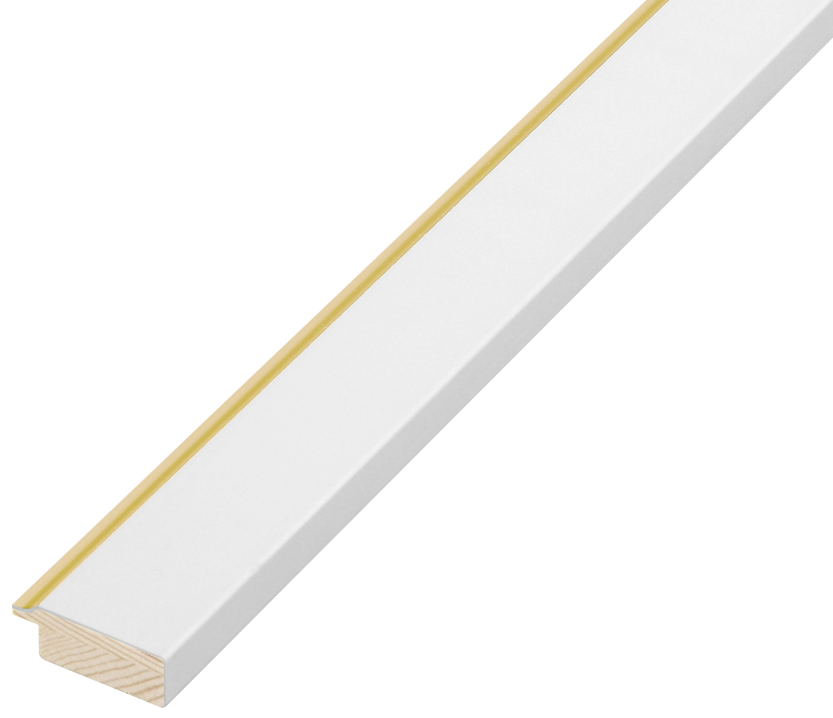 Profil pin îmbinat - Lățime 34mm Înălțime 12 - Alb, fir auriu