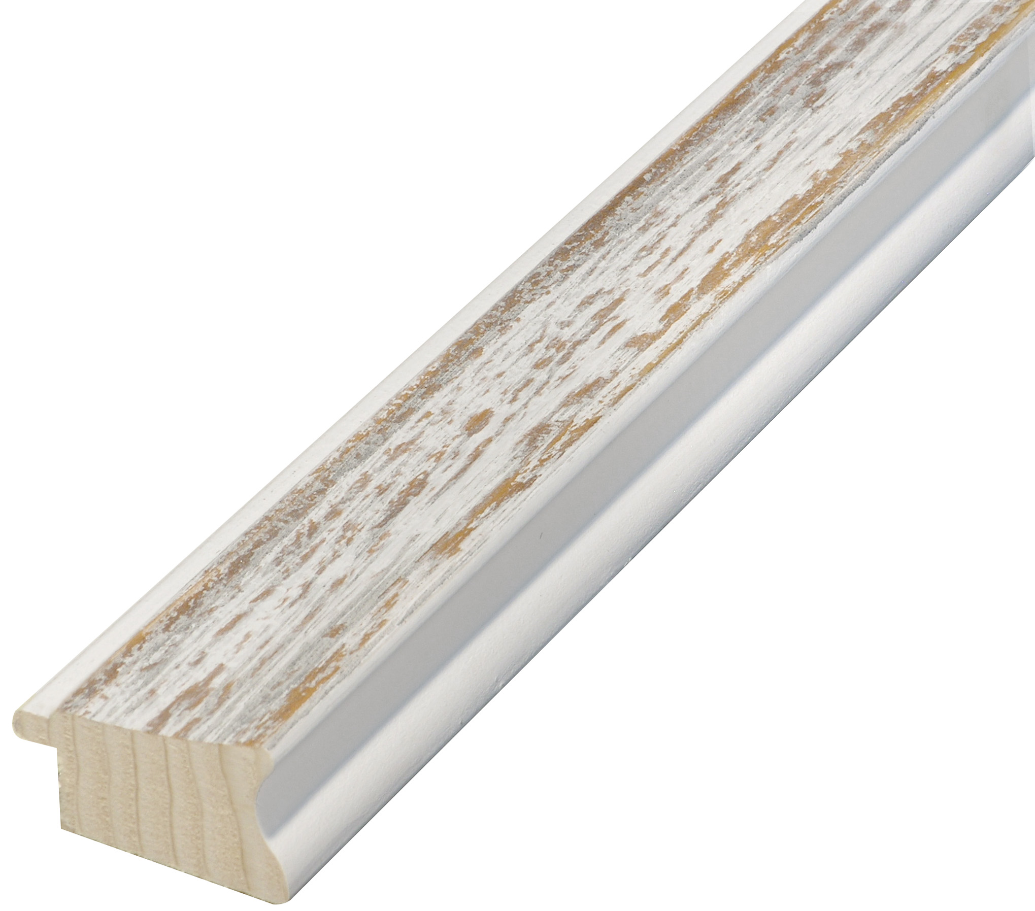 Profil brad îmbinat - Lățime 40 mm - finisaj marmorat alb-maro nuc